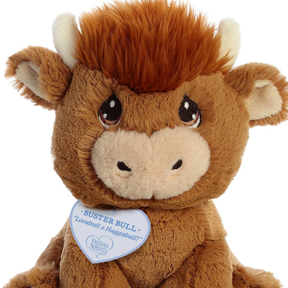 Aurora Precious Moments Buster Bull Plush 8.5” Brown NWT - Picture 2 of 3